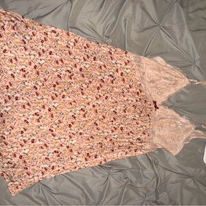 Gilligan & O'Malley Pink Floral Lace Chemise